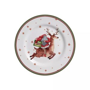 Plato Postre Father Christmas B Set x 6 pzas.