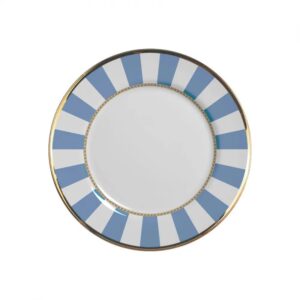 DISCONTINUO Plato Postre Blue Stripe Set x 6 pzas.