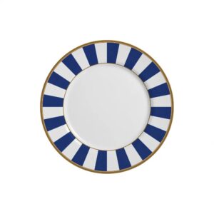 Plato Postre Stripe Azul Set x 6 pzas.