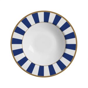 Plato Hondo Stripe Azul Set x 6 pzas.