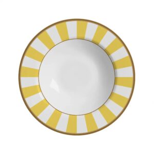 Plato Hondo Stripe Amarillo Set x 6 pzas.