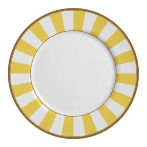 Plato Principal Stripe Amarillo Set x 6 pzas.
