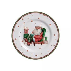 Plato Postre Father Christmas Set x 6 pzas.