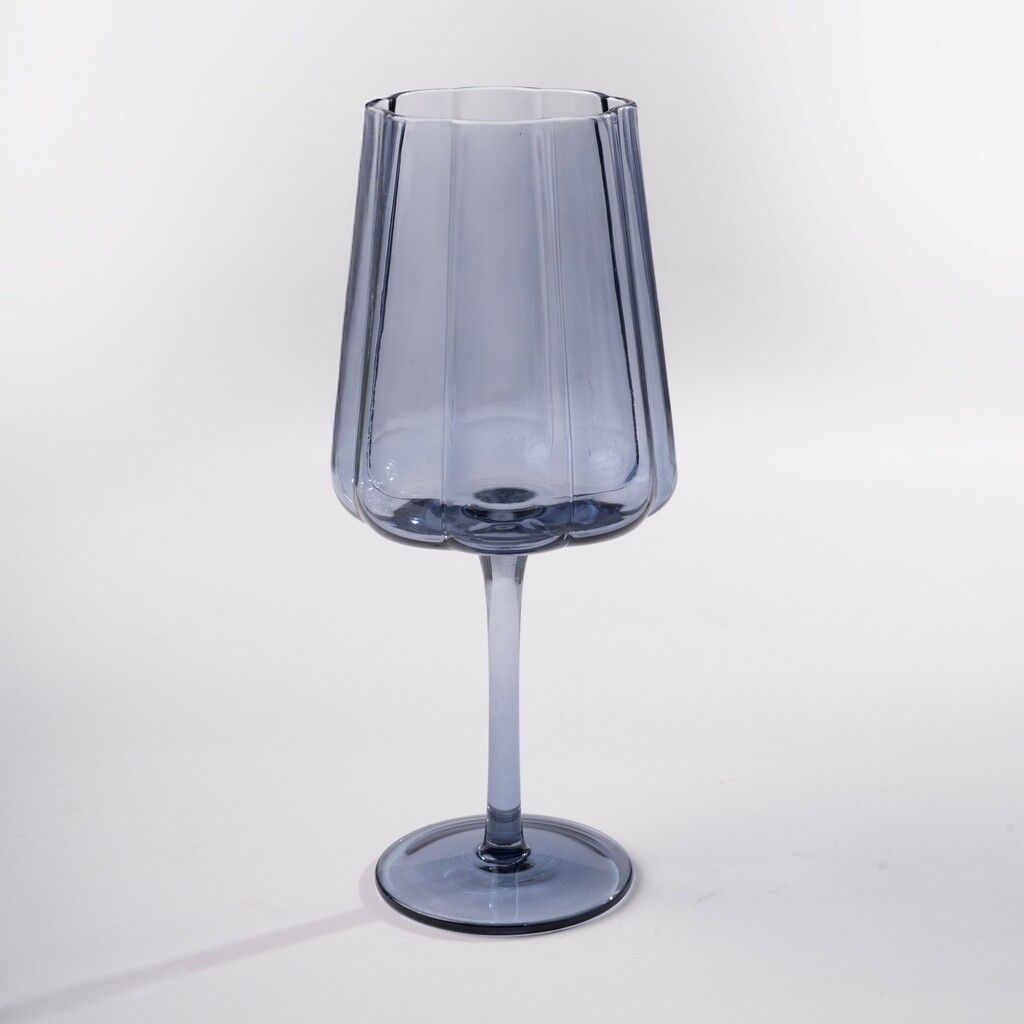 Copa de vino Flowers Azul Set x 4 pzas.