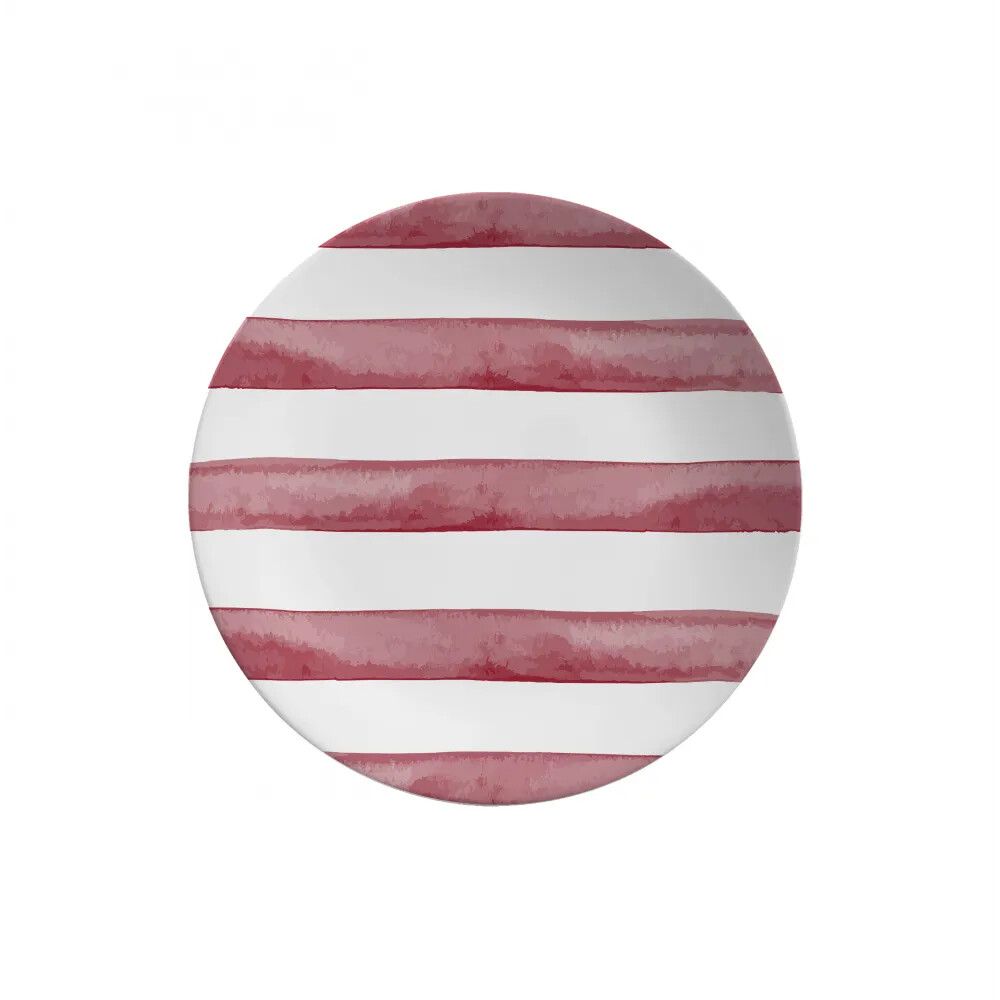 Plato Postre Pink Trace Matte Set x6 pzas