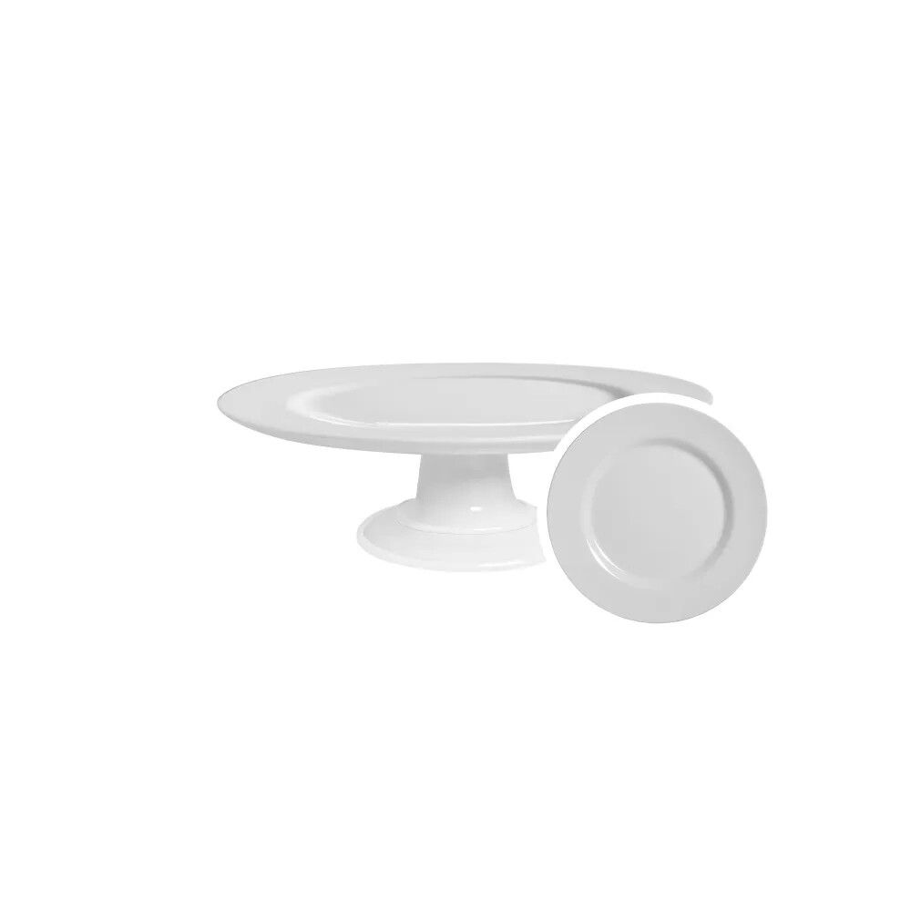 Plato de Pastel Blanco Liso Pequeño Set x1 Pza