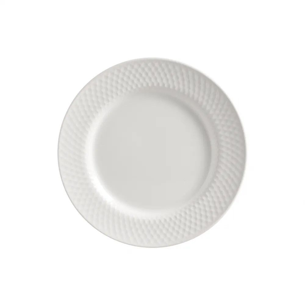 Plato Postre Split Blanco Set x6 Pzas