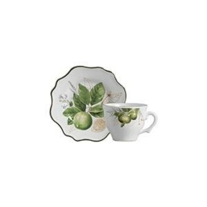 Taza de Té con Platillo Bergamota Set x6 Pzas