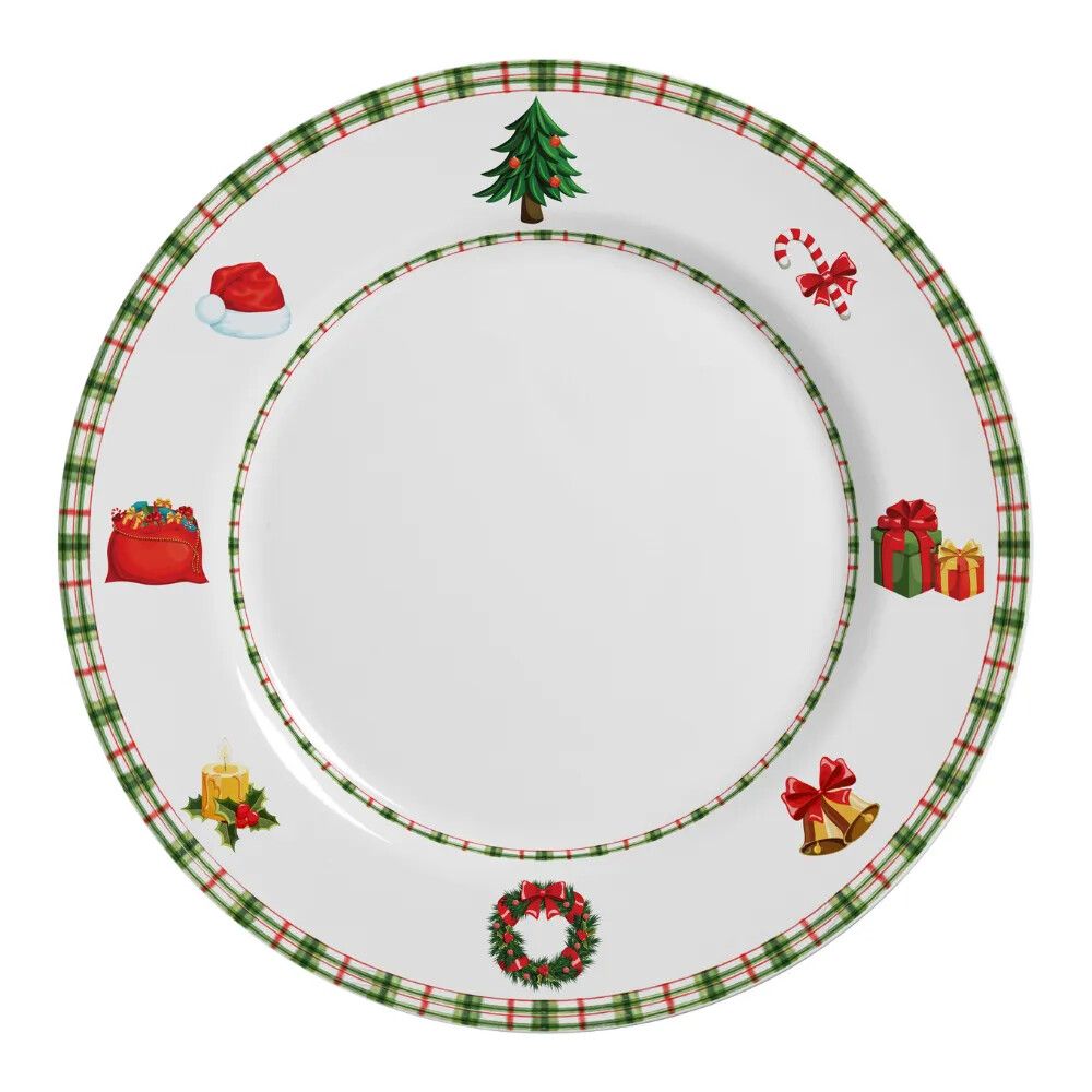 Plato Principal Jingle Bells Set x6 Pzas