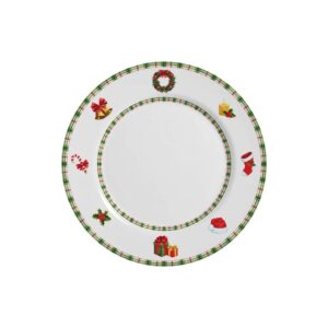 Plato Postre Jingle Bells Set x6 Pzas
