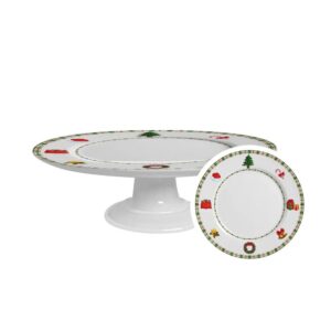 Pie de Torta Jingle Bells Mediano Set x1 Pza
